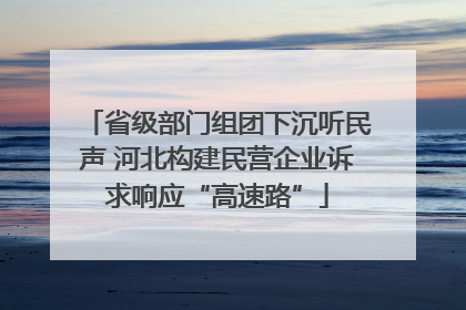 省级部门组团下沉听民声 河北构建民营企业诉求响应“高速路”